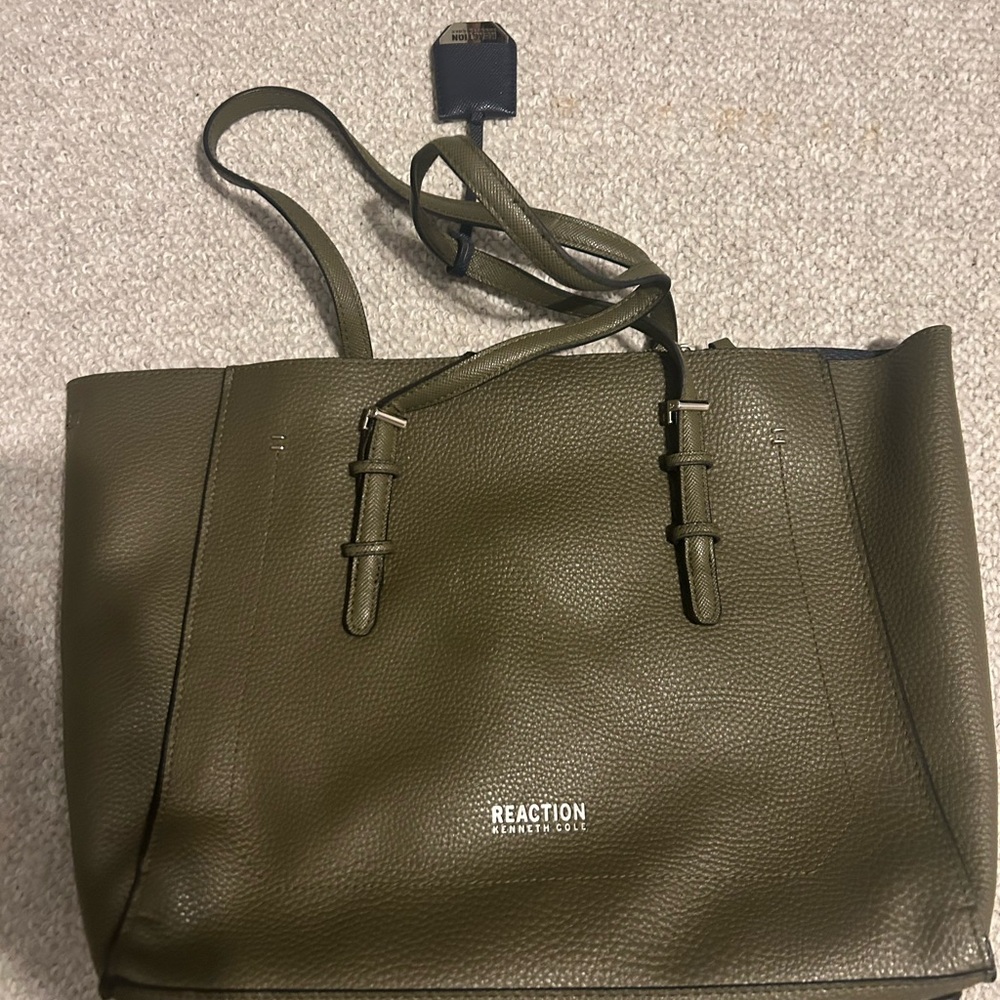 Kenneth Cole Reaction Olive Green Tote Bag